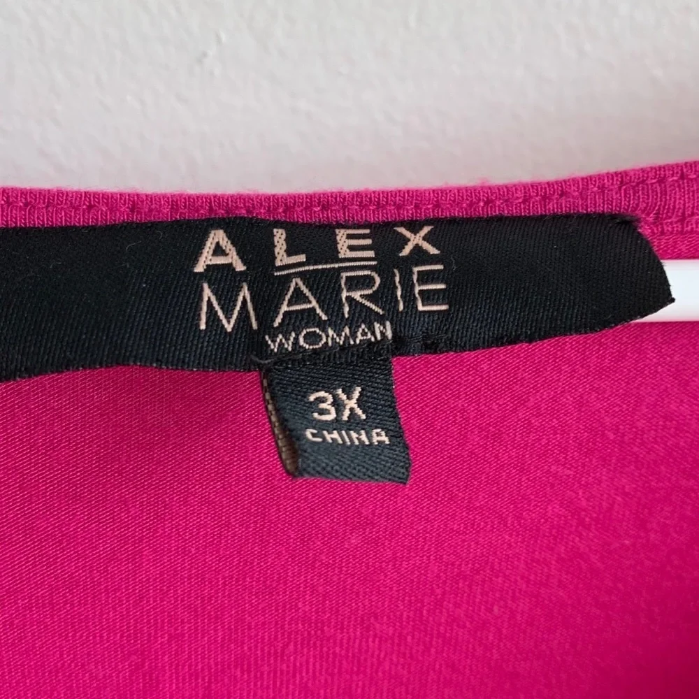 Alex Marie Pink Short Sleeve Blouse - Picture 3 of 5